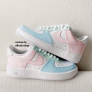 Nike Air Force 1 low custom pastel.